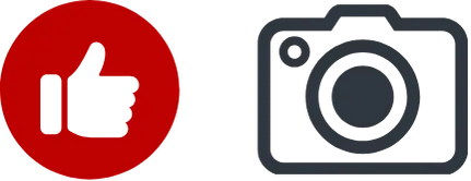 Like and Camera Icons